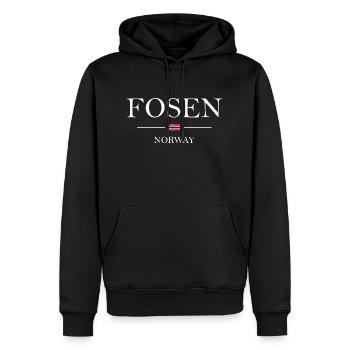 Norvège - Fosen blanc - Sweat à capuche Premium bio Homme - noir - Devant - Nico (187cm)