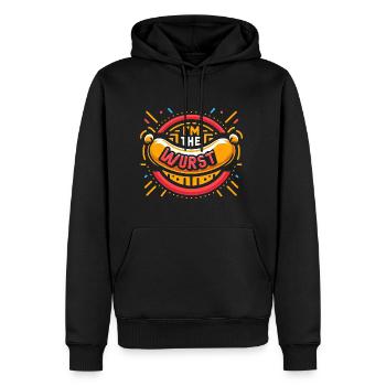 I'm The Wurst 7 - Männer Premium Bio Hoodie - Schwarz - Vorne - Nico (187cm)