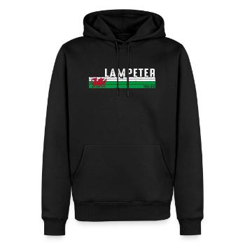 Lampeter Wales Vintage Design für Liebhaber des Kulturerbes - Männer Premium Bio Hoodie - Schwarz - Vorne - Nico (187cm)
