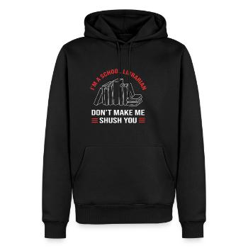 Leseratte Bibliothek Lesen - Männer Premium Bio Hoodie - Schwarz - Vorne - Nico (187cm)