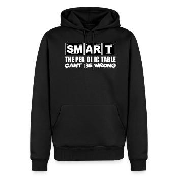 Smart, the Periodic Table can’t be wrong - Männer Premium Bio Hoodie - Schwarz - Vorne - Nico (187cm)