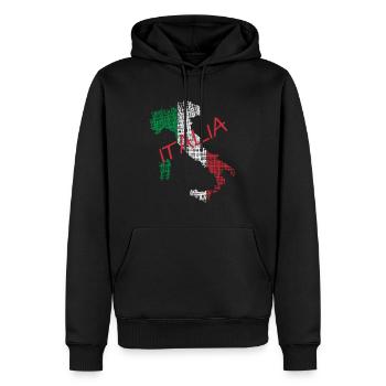 Italia Italy Italien - Männer Premium Bio Hoodie - Schwarz - Vorne - Nico (187cm)