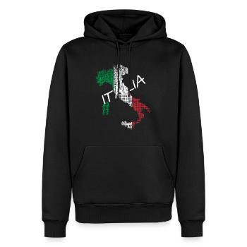 Italia italia - Männer Premium Bio Hoodie - Schwarz - Vorne - Nico (187cm)