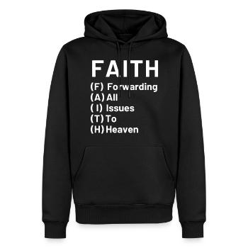 Glaube, Christus (Jesus) - Männer Premium Bio Hoodie - Schwarz - Vorne - Nico (187cm)