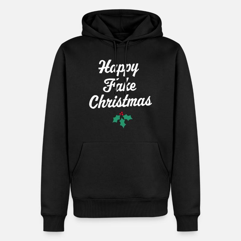 Joyeux faux Noël - Sweat à capuche Premium bio Homme - noir