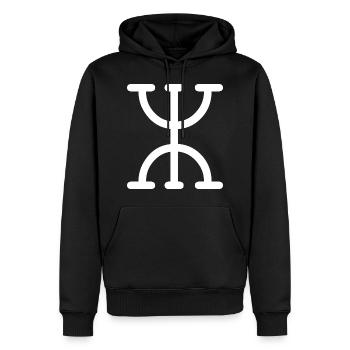 Amazigh pour les Berbères - Sweat à capuche Premium bio Homme - noir - Devant - Nico (187cm)