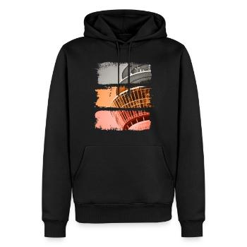 Dusseldorf Vintage Retro Allemagne City Skyline - Sweat à capuche Premium bio Homme - noir - Devant - Nico (187cm)