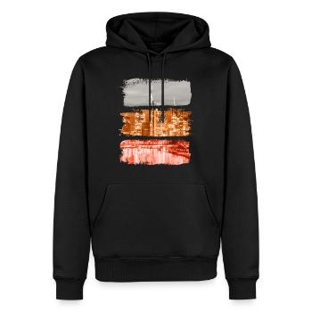 Francfort Vintage Retro Allemagne City Skyline - Sweat à capuche Premium bio Homme - noir - Devant - Nico (187cm)