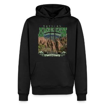 Parc national des Pinacles en Californie - Sweat à capuche Premium bio Homme - noir - Devant - Nico (187cm)