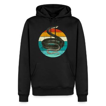 Coluber Constrictor Schwarznatter Schlange - Männer Premium Bio Hoodie - Schwarz - Vorne - Nico (187cm)
