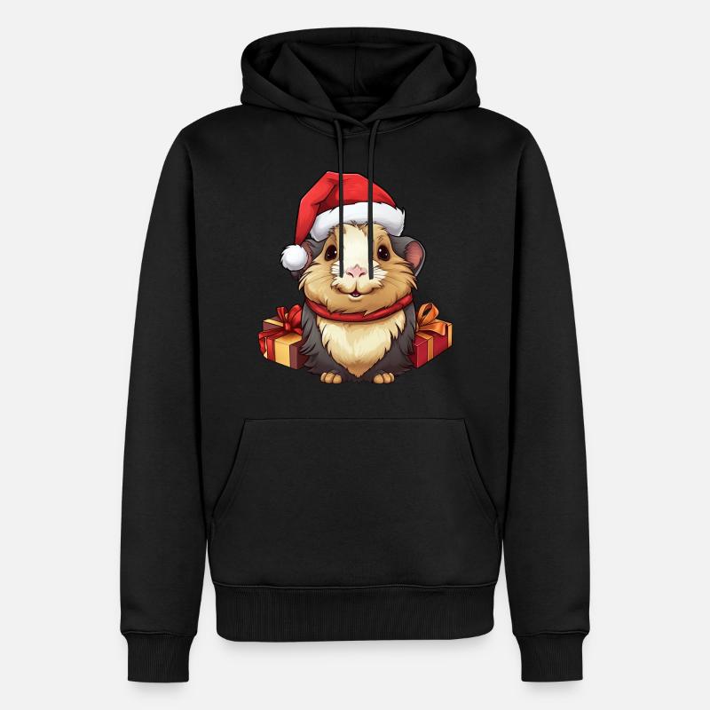 Cochon d’Inde Noël - Sweat à capuche Premium bio Homme - noir