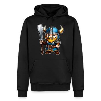 Niedlicher kleiner Wikinger - Männer Premium Bio Hoodie - Schwarz - Vorne - Nico (187cm)
