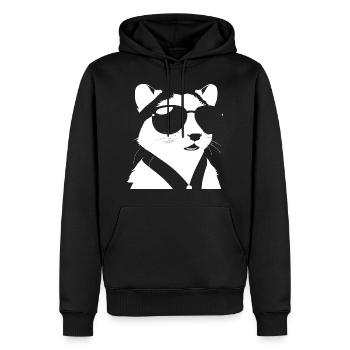 Ferret Wearing Sunglasses Cool Ferrets - Men’s Premium Organic Hoodie - black - Front - Nico (187cm)