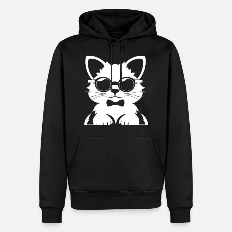 Frettchen mit Sonnenbrille Coole Frettchen - Männer Premium Bio Hoodie - Schwarz