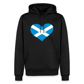 Schottland Herz; Heart Scotland - Männer Premium Bio Hoodie - Schwarz - Vorne - Nico (187cm)