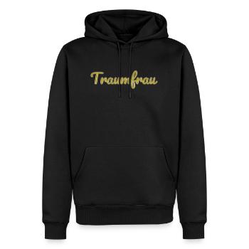 Traumfrau - Männer Premium Bio Hoodie - Schwarz - Vorne - Nico (187cm)