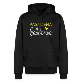 PASADENA California - Sweat à capuche Premium bio Homme - noir - Devant - Nico (187cm)
