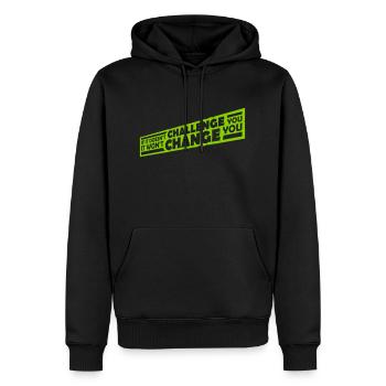 Séance d’entraînement Fitness Motivation Citation - Sweat à capuche Premium bio Homme - noir - Devant - Nico (187cm)