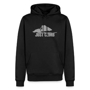 Klettern Berg Alpen Outdoor - Männer Premium Bio Hoodie - Schwarz - Vorne - Nico (187cm)