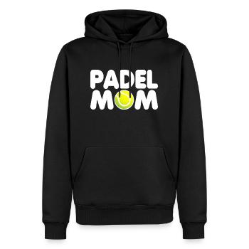 Padel Cadeau pour les mamans qui jouent au padel - Sweat à capuche Premium bio Homme - noir - Devant - Nico (187cm)