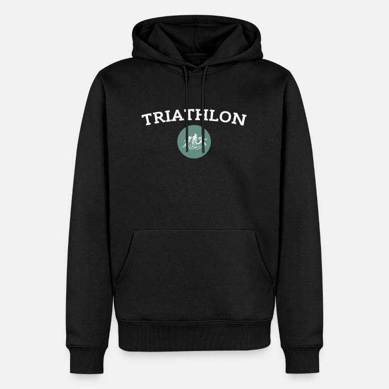 Triathlon - Sweat à capuche Premium bio Homme - noir