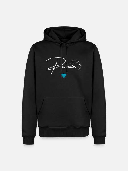 Captain parrain - Sweat à capuche Premium bio Homme - noir