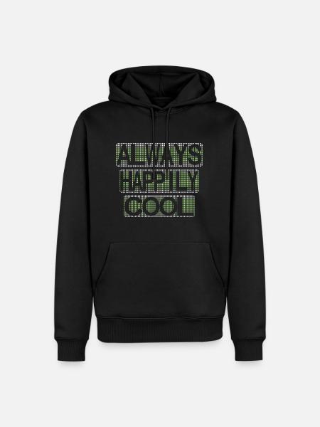 always happily cool green - Männer Premium Bio Hoodie - Schwarz