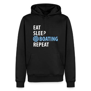 Steering wheel, boating, water sports - Men’s Premium Organic Hoodie - black - Front - Nico (187cm)