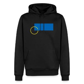 Harmony of Shapes - Men’s Premium Organic Hoodie - black - Front - Nico (187cm)