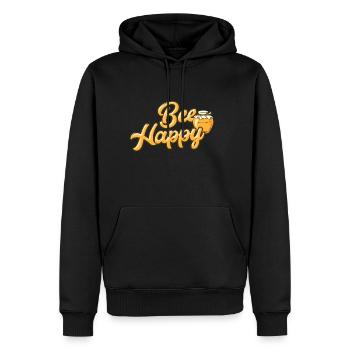 Les abeilles mellifères vous rendent heureux - Sweat à capuche Premium bio Homme - noir - Devant - Nico (187cm)