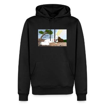 Himmelsleiter haben und sein. - Männer Premium Bio Hoodie - Schwarz - Vorne - Nico (187cm)