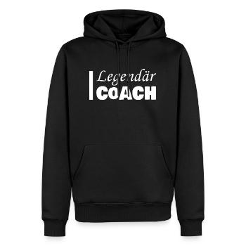 Coach - Männer Premium Bio Hoodie - Schwarz - Vorne - Nico (187cm)