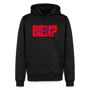 Tu Vas Bien rotes Design - Männer Premium Bio Hoodie - Schwarz - Vorne - Nico (187cm)