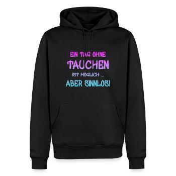 Tauchen Spruch Taucher - Männer Premium Bio Hoodie - Schwarz - Vorne - Nico (187cm)