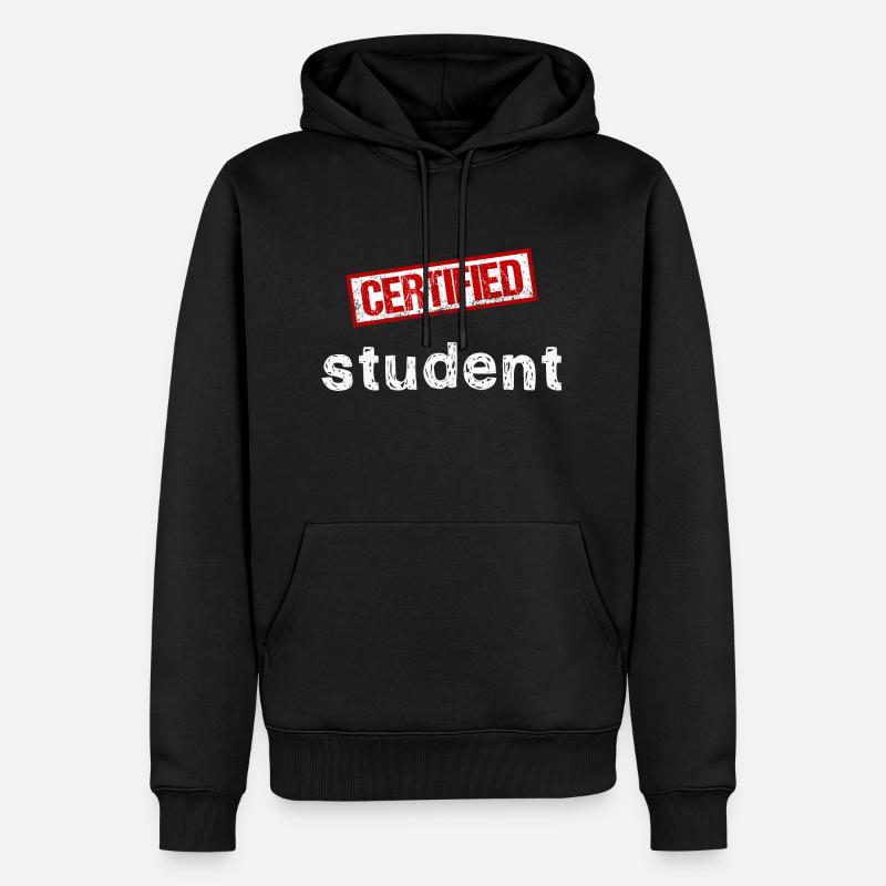 Student - Männer Premium Bio Hoodie - Schwarz