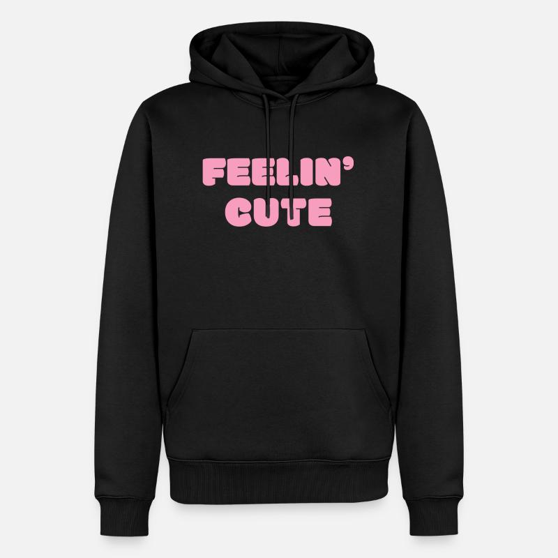 Se sentir mignon - Sweat à capuche Premium bio Homme - noir
