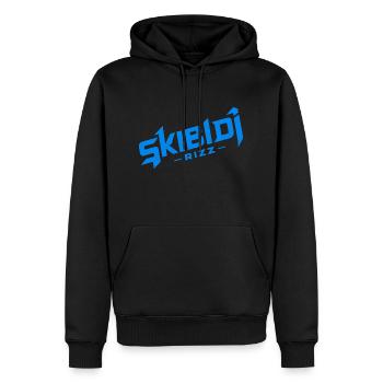 Skibidi Rizz blau - Männer Premium Bio Hoodie - Schwarz - Vorne - Nico (187cm)