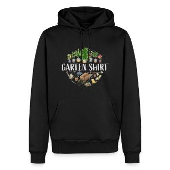Garten Shirt - Männer Premium Bio Hoodie - Schwarz - Vorne - Nico (187cm)
