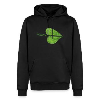 Leaf - Men’s Premium Organic Hoodie - black - Front - Nico (187cm)