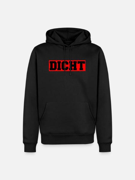 dicht 1 - Männer Premium Bio Hoodie - Schwarz