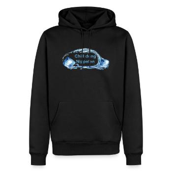 ChilldengNippelen - Sweat à capuche Premium bio Homme - noir - Devant - Nico (187cm)
