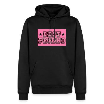 Best friend pink tshirt - Men’s Premium Organic Hoodie - black - Front - Nico (187cm)