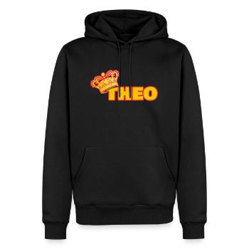 Crown for Theo Theobald - Men’s Premium Organic Hoodie - black - Front - Nico (187cm)