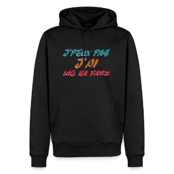 J peux pas j ai Kig Ha Farz - Sweat à capuche Premium bio Homme - noir - Devant - Nico (187cm)