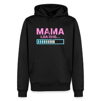 Mama lädt Mama Mama - Männer Premium Bio Hoodie - Schwarz - Vorne - Nico (187cm)