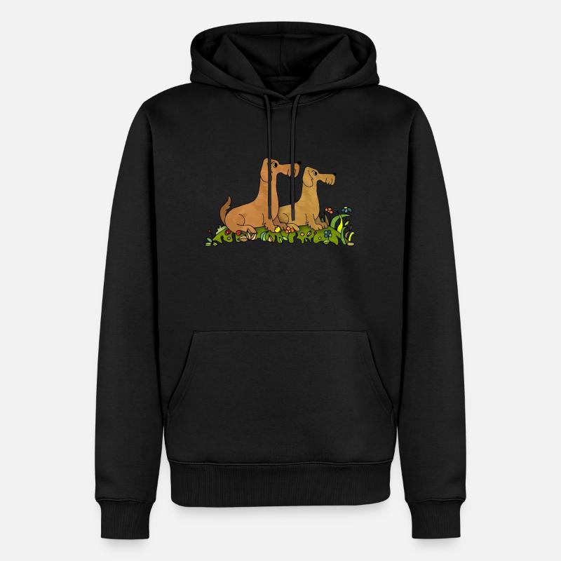 Hunde - Männer Premium Bio Hoodie - Schwarz