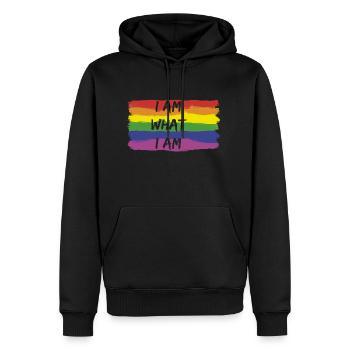 Iam what I am LGBTQ Shirt - Männer Premium Bio Hoodie - Schwarz - Vorne - Nico (187cm)