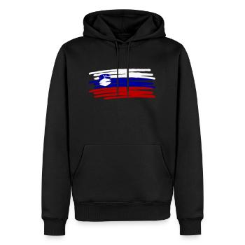Slowenien Slovenija Flag Flagge painted gemalt - Männer Premium Bio Hoodie - Schwarz - Vorne - Nico (187cm)