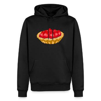 Strawberry tart - Men’s Premium Organic Hoodie - black - Front - Nico (187cm)
