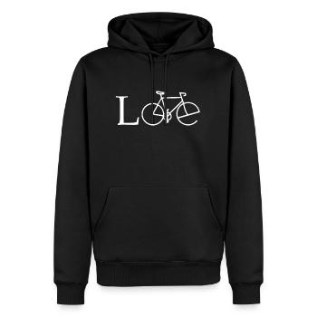 cycliste cyclisme BMX vélo sport VTT hobby - Sweat à capuche Premium bio Homme - noir - Devant - Nico (187cm)
